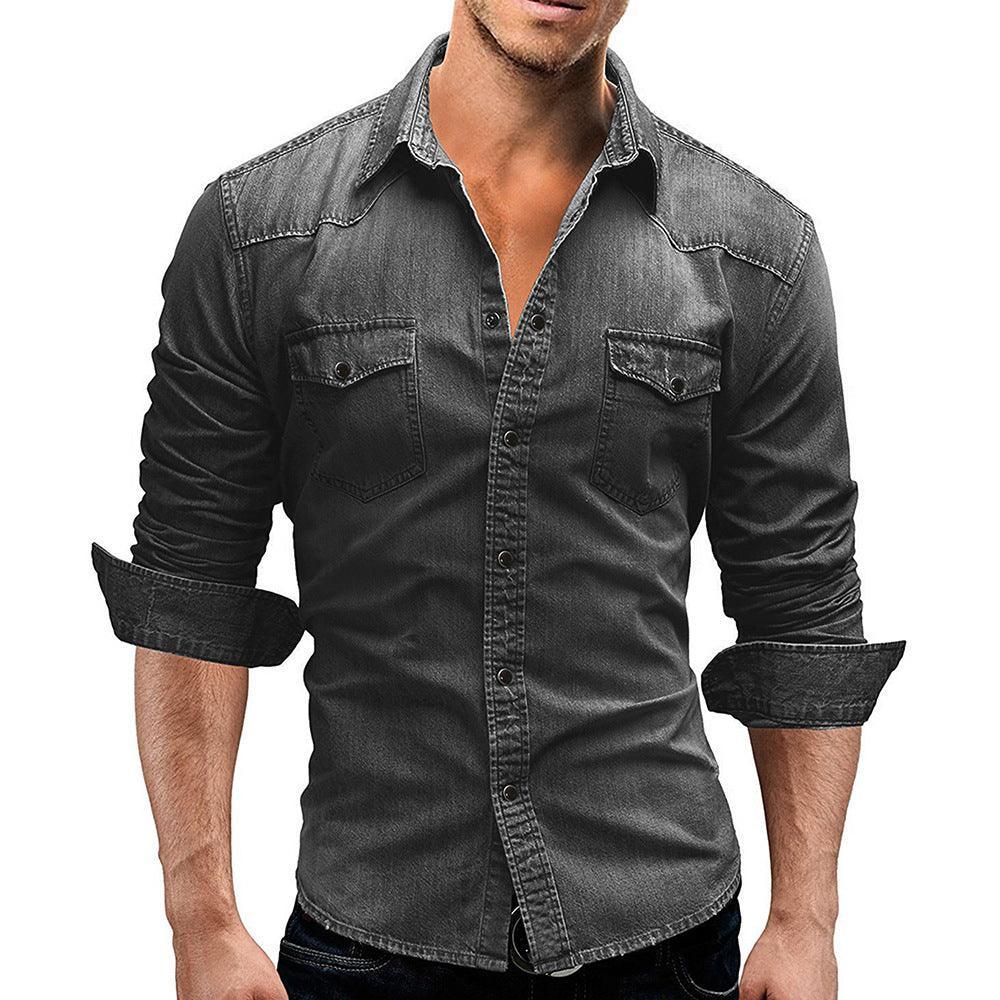Men's Shirt Denim Retro | Hugo for Stylish Casual Wear Rebooters Mens Shirts