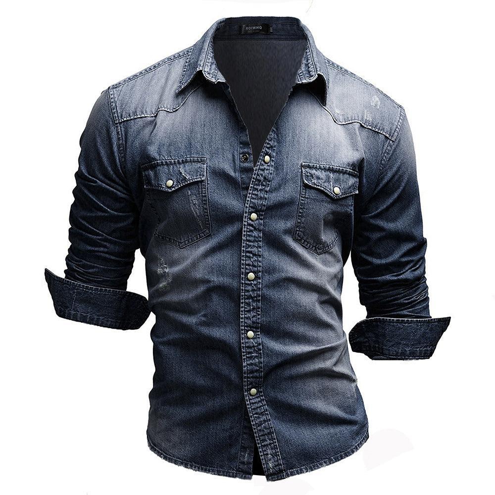 Men's Shirt Denim Retro | Hugo for Stylish Casual Wear Rebooters Mens Shirts