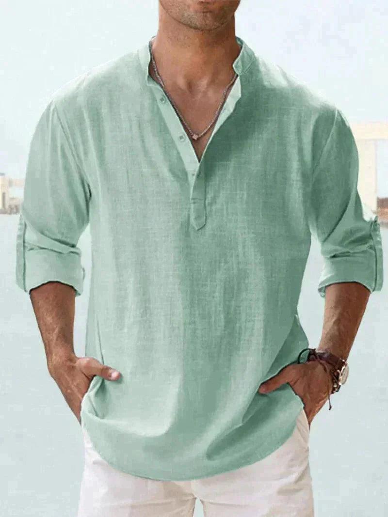 Men's Stand Collar Loose Shirt Felipe for Stylish Comfort Rebooters Mens Shirts