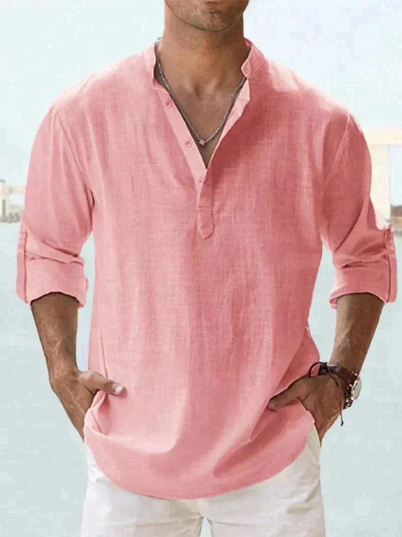 Men's Stand Collar Loose Shirt Felipe for Stylish Comfort Rebooters Mens Shirts