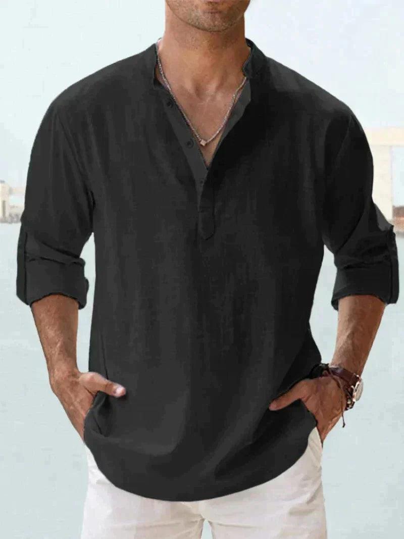 Men's Stand Collar Loose Shirt Felipe for Stylish Comfort Rebooters Mens Shirts