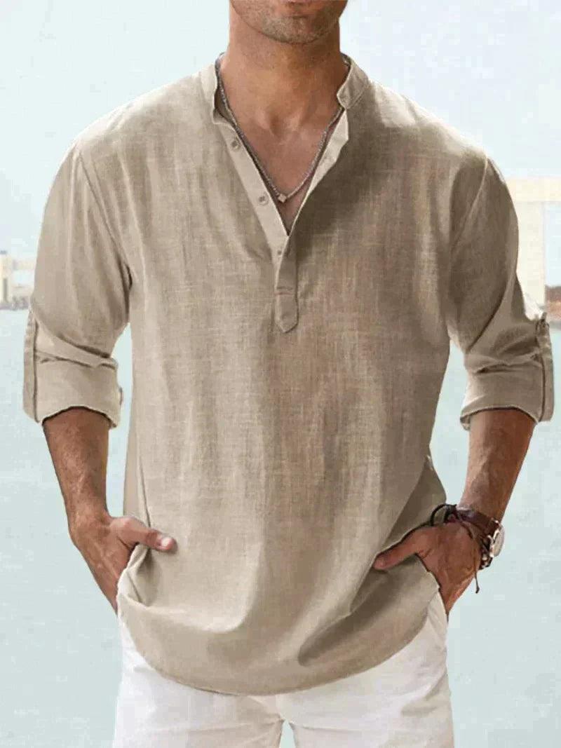 Men's Stand Collar Loose Shirt Felipe for Stylish Comfort Rebooters Mens Shirts