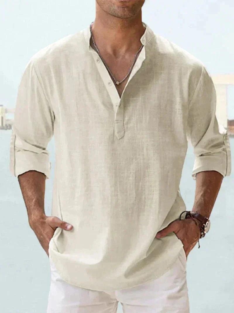 Men's Stand Collar Loose Shirt Felipe for Stylish Comfort Rebooters Mens Shirts