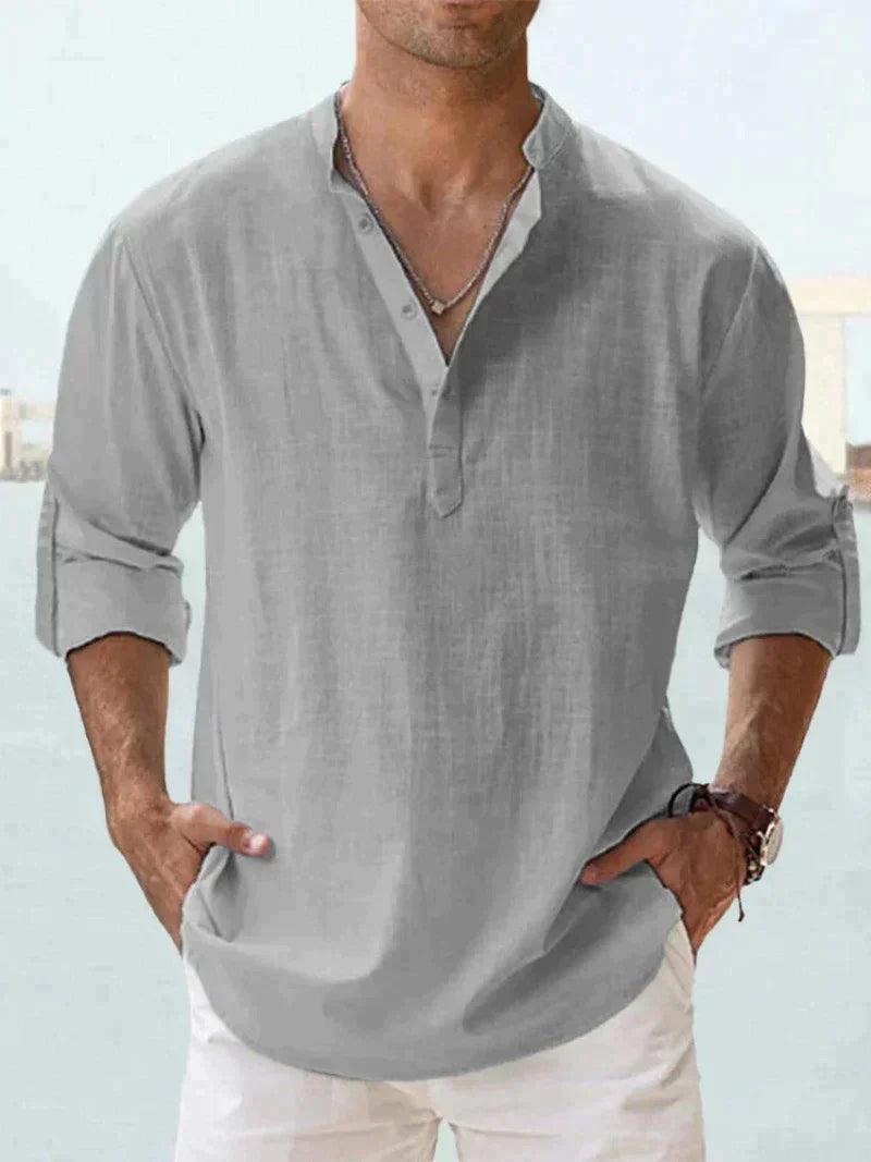 Men's Stand Collar Loose Shirt Felipe for Stylish Comfort Rebooters Mens Shirts