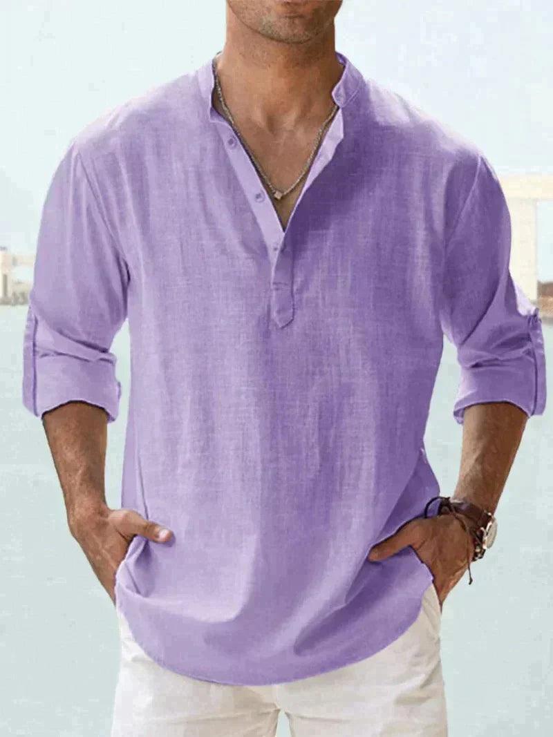 Men's Stand Collar Loose Shirt Felipe for Stylish Comfort Rebooters Mens Shirts