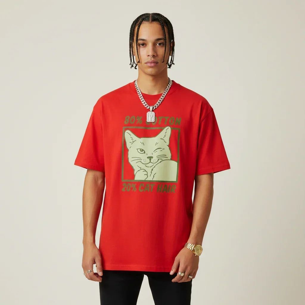 Men’s 80% Cotton 20% Cat Hair T-Shirt | Rebooters