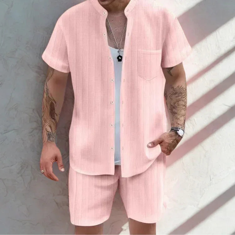 Men’s Casual Set with Relaxed Fit for Summer Comfort Rebooters mens 2 piece set