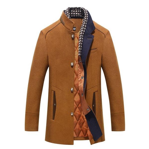 Mens Winter Wool Coat Mid-Length | Lorenzo Stylish Warmth - Rebooters