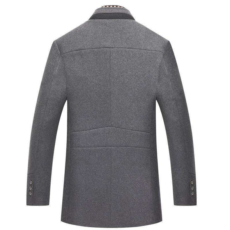Mens Winter Wool Coat Mid-Length | Lorenzo Stylish Warmth - Rebooters