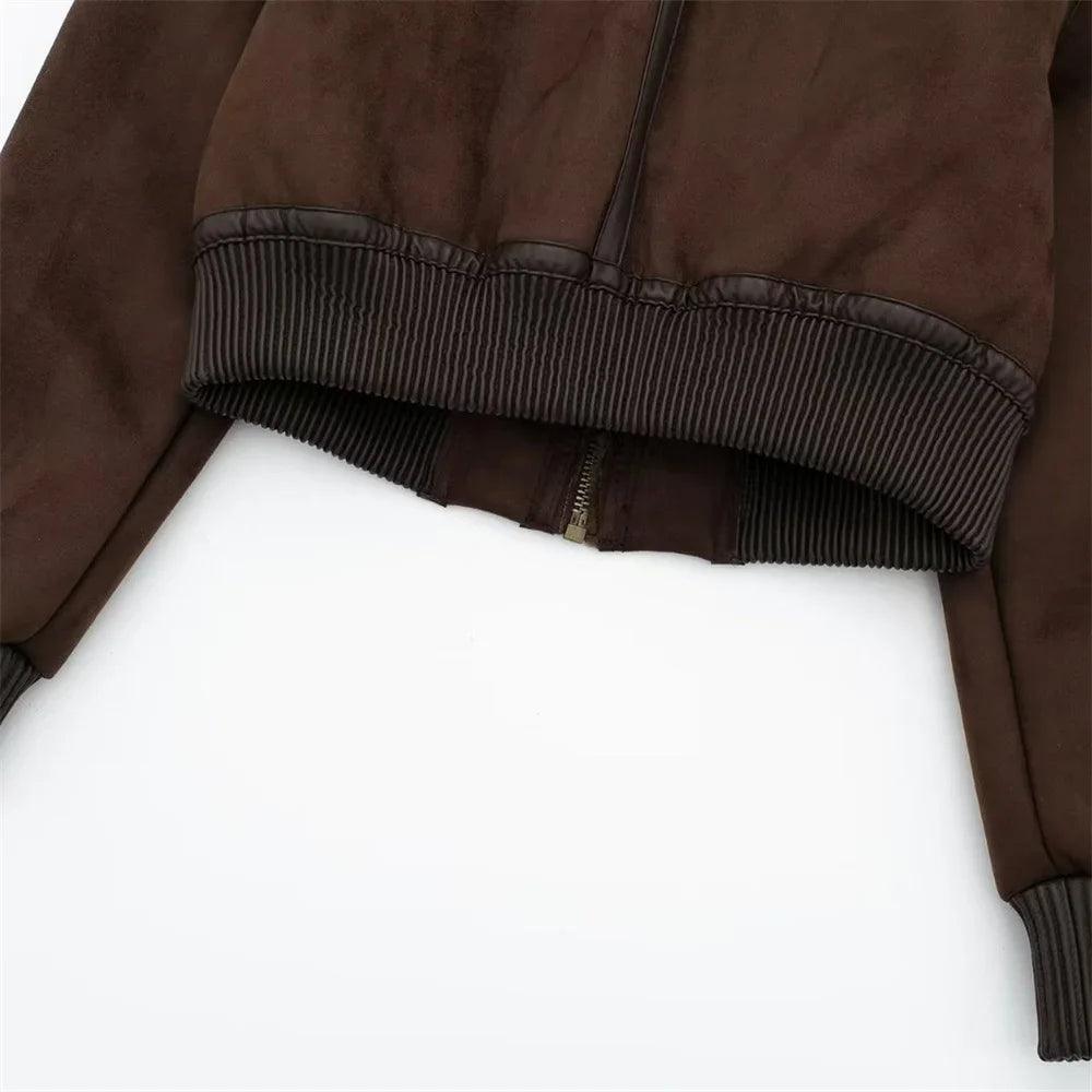Mia Women's Jacket Brown Effortless Style Meets Cozy Warmth - Rebooters