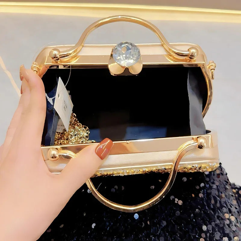 Isabella Teresa Diamond-Encrusted Leather Handbag Rebooters