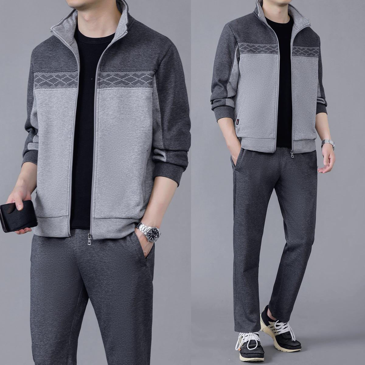 Men's Tracksuit Set with Geometric Accents for Active Comfort Rebooters mens 2 piece set
