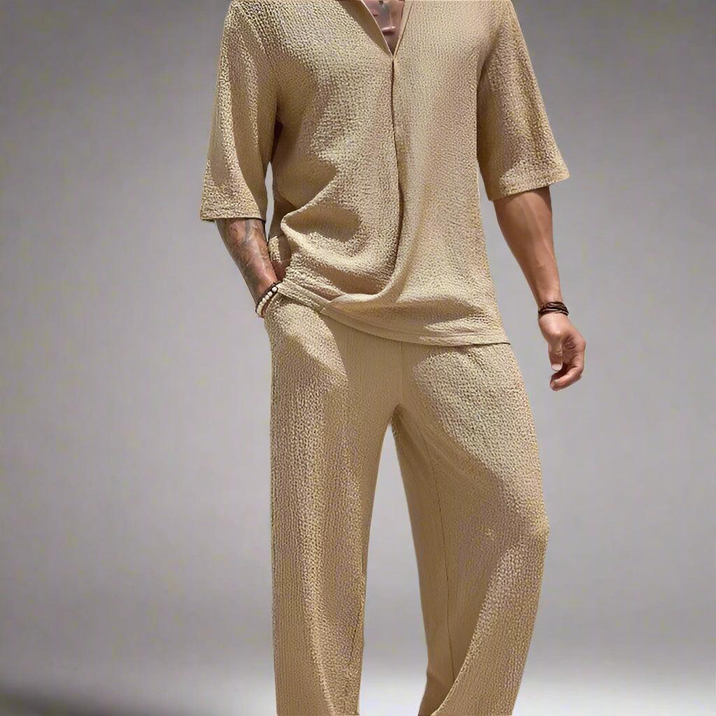 Men’s Casual Shirt and Pants Set for Effortless Style Rebooters mens 2 piece set