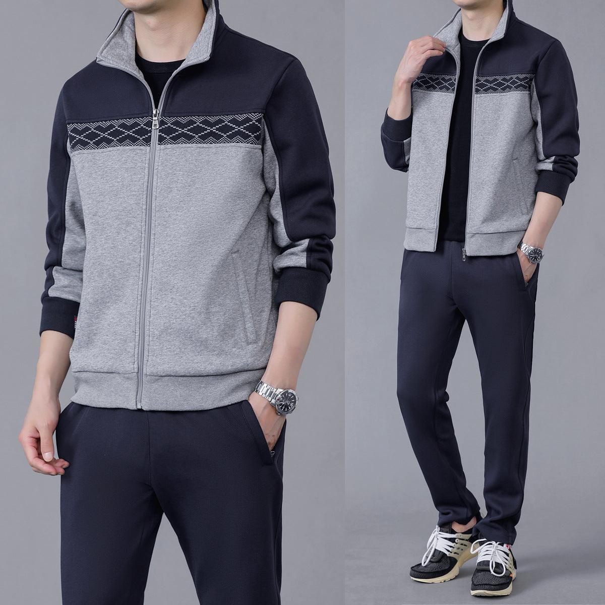 Men's Tracksuit Set with Geometric Accents for Active Comfort Rebooters mens 2 piece set