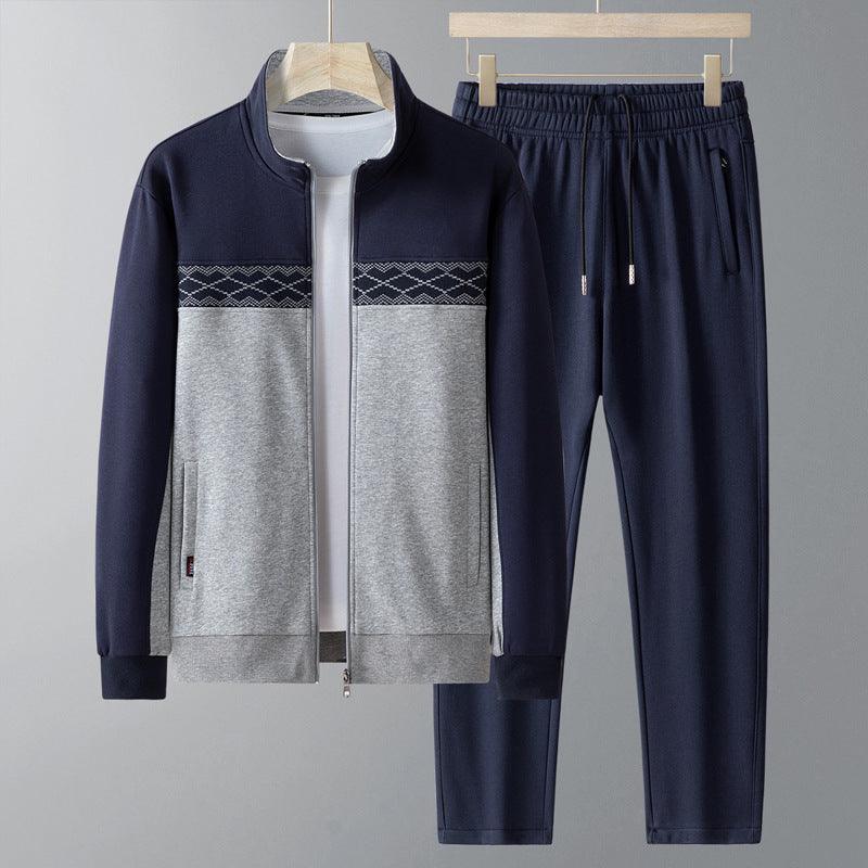 Men's Tracksuit Set with Geometric Accents for Active Comfort Rebooters mens 2 piece set