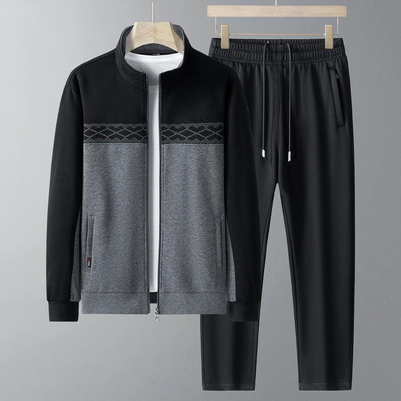 Men's Tracksuit Set with Geometric Accents for Active Comfort Rebooters mens 2 piece set
