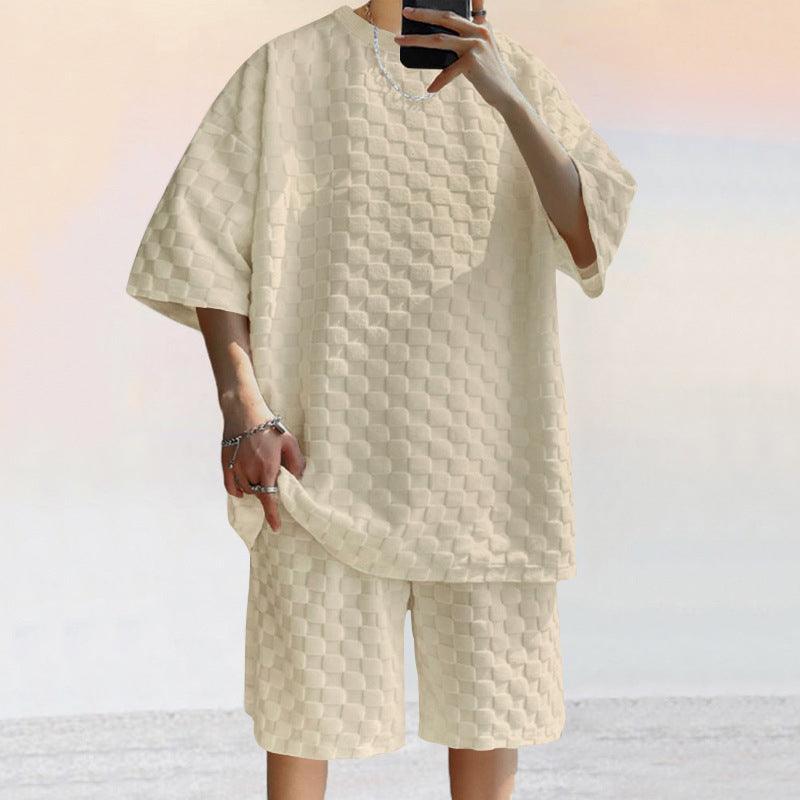 Men’s Jacquard Knit Two-Piece Set for Casual Comfort Rebooters mens 2 piece set