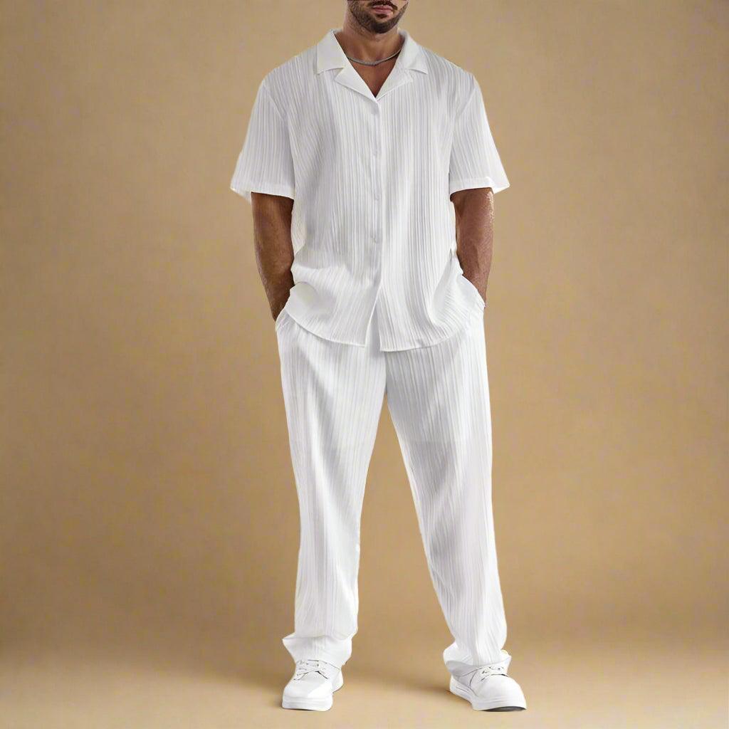 Men’s Casual Set with Breathable Cotton for Summer Comfort Rebooters mens 2 piece set