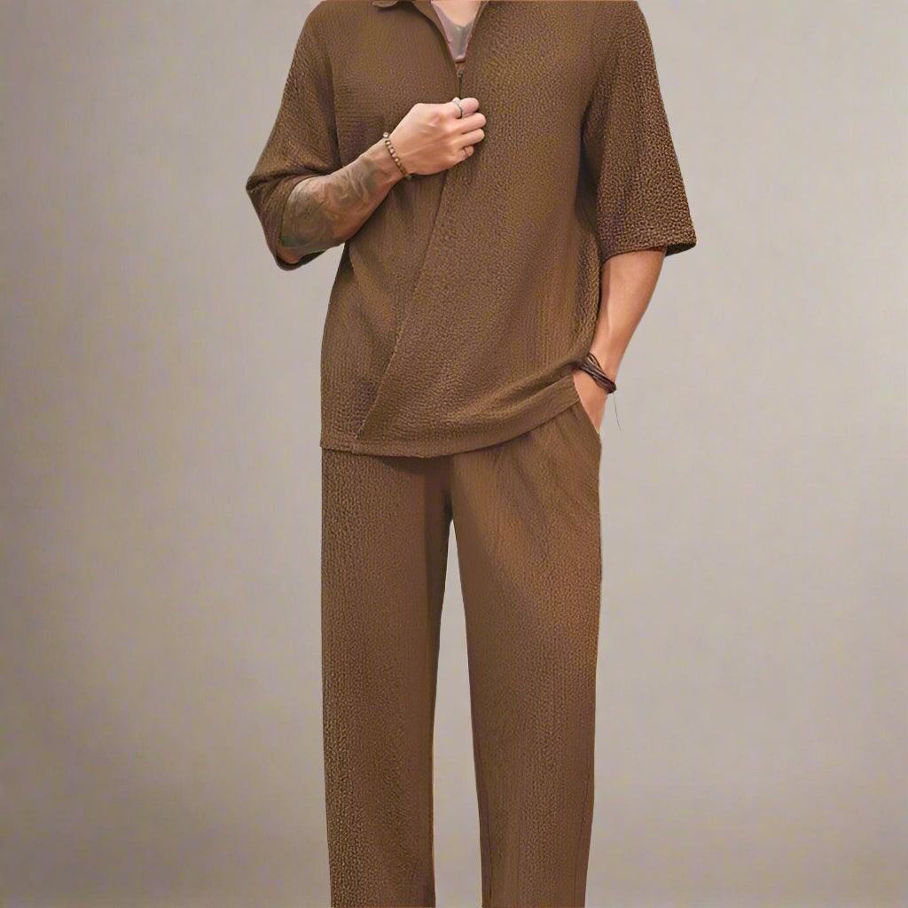 Men’s Casual Shirt and Pants Set for Effortless Style Rebooters mens 2 piece set