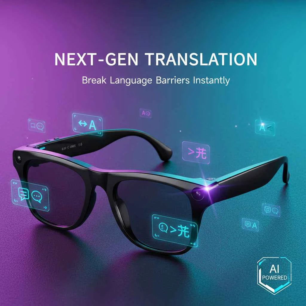 4KHD AI Smart Glasses Photochromic Lens Camera Glasses