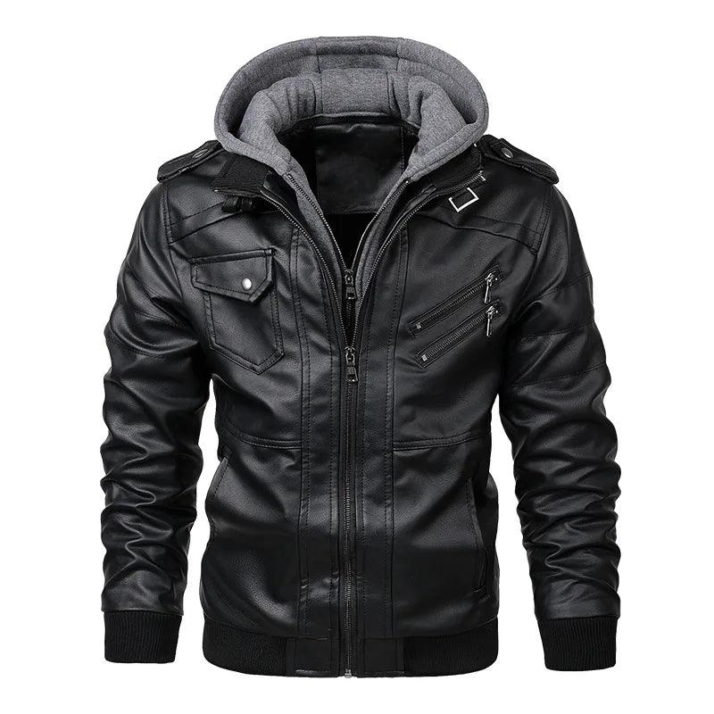Men's Leather Jacket Autumn Casual Motorcycle PU Biker Leather - Rebooters Mens Leather Jackets