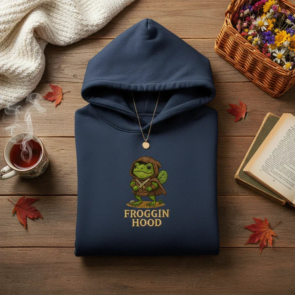 Froggin Hood Embroidered T-Shirt & Hoodie | Rebooters