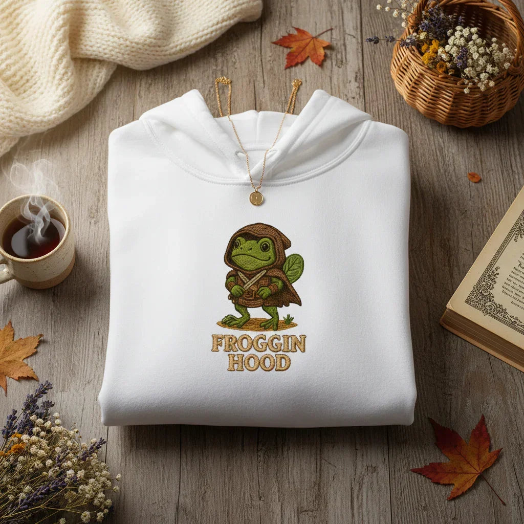 Froggin Hood Embroidered T-Shirt & Hoodie | Rebooters
