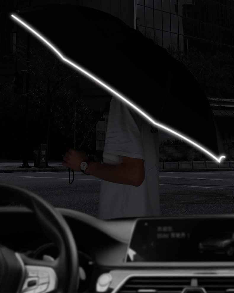 Reflective Inverted Umbrella – Windproof Auto Open/Close Travel Umbrella