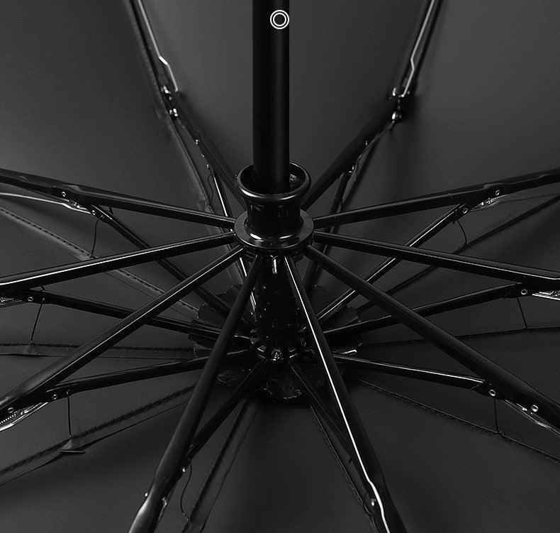 Reflective Inverted Umbrella – Windproof Auto Open/Close Travel Umbrella