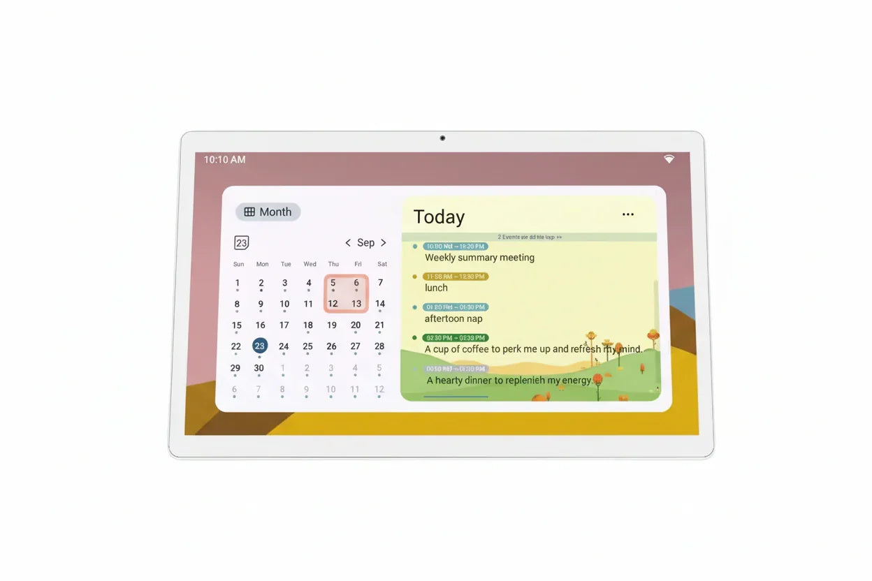 Touchscreen Tablet Digital Calendar & Digital Wall Calendar Display