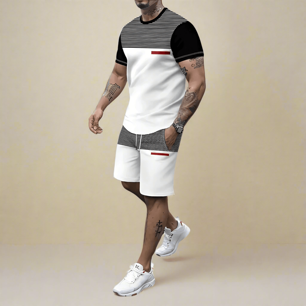 Ayrton | Stylish Two-Piece Summer Outfit for Men with Modern Appeal Rebooters - mens 2 piece set