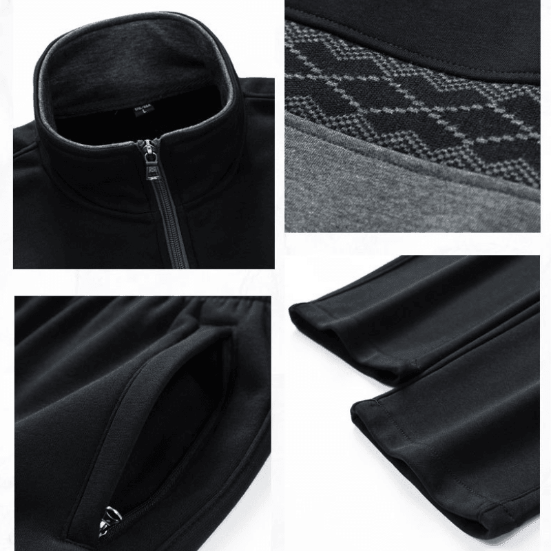 Men's Tracksuit Set with Geometric Accents for Active Comfort Rebooters mens 2 piece set