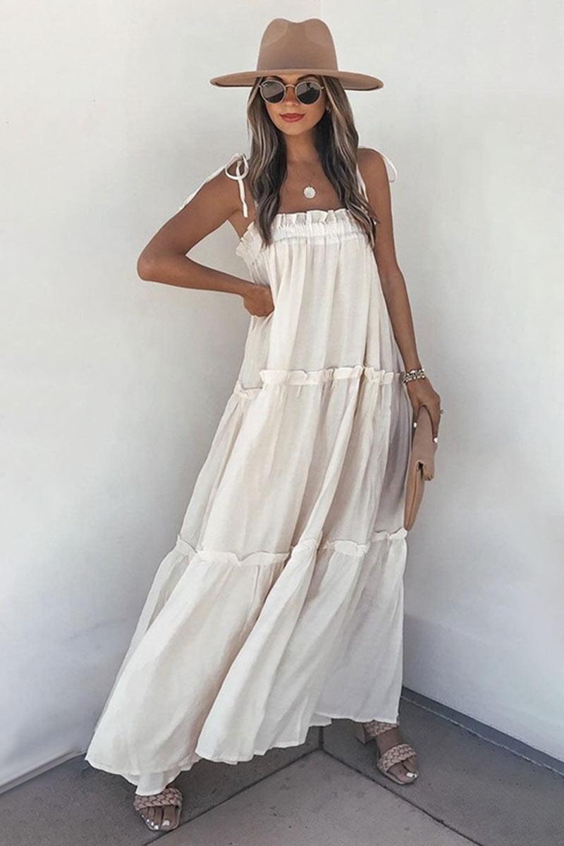 Elsie Ruched A-Line Maxi Dress with Relaxed Fit and Flowing Silhouette for Elegant Comfort Rebooters Maxi Women's Dresses