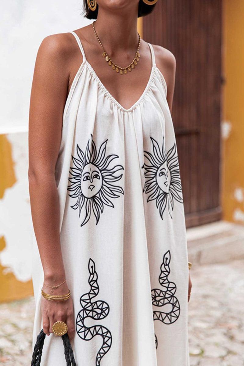 Amy Boho Sun Print Maxi Dress for Effortless Summer Style Rebooters Maxi Women's Dresses