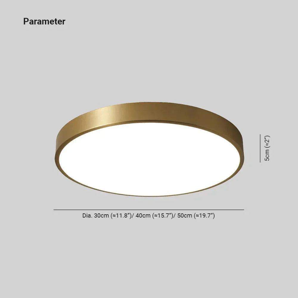 Metallic Round Minimalist Ceiling Light for Corridor Design - Rebooters