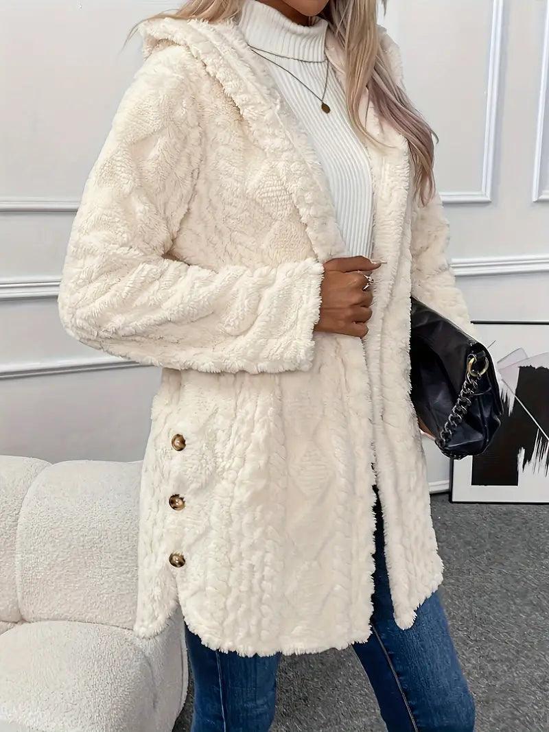 Women's Hooded Teddy Coat for Cozy Winter Style - Rebooters