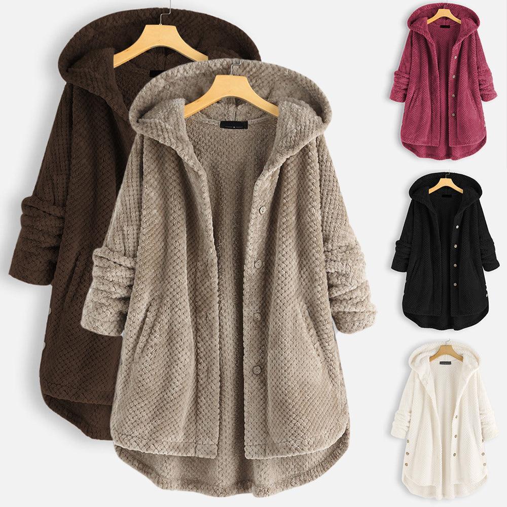 Women's Hooded Teddy Coat for Cozy Winter Style - Rebooters
