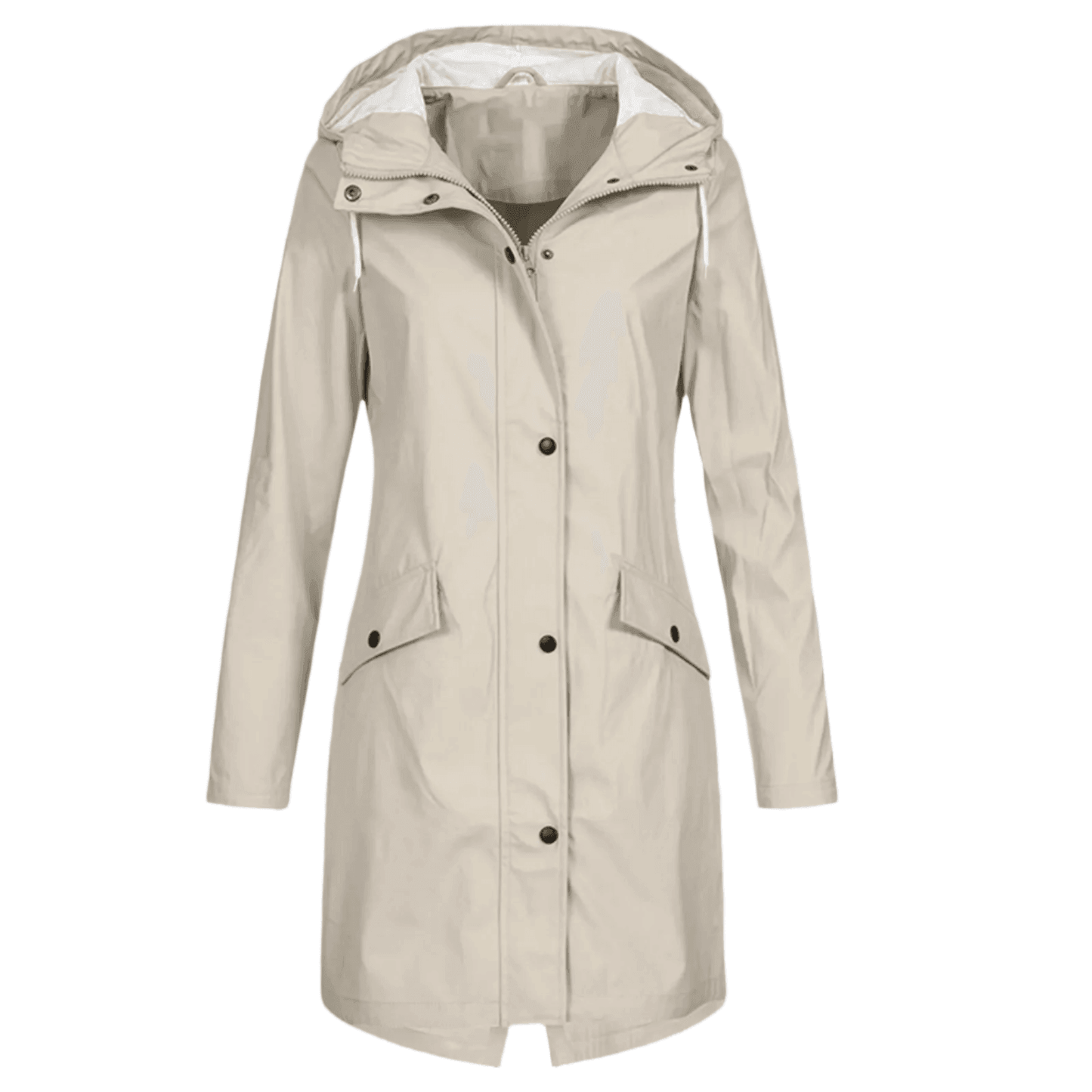 Women's Waterproof Long Rain Coat Jacket for All Weather - Rebooters