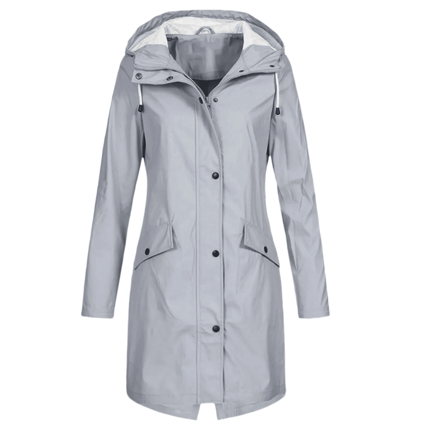 Women's Waterproof Long Rain Coat Jacket for All Weather - Rebooters