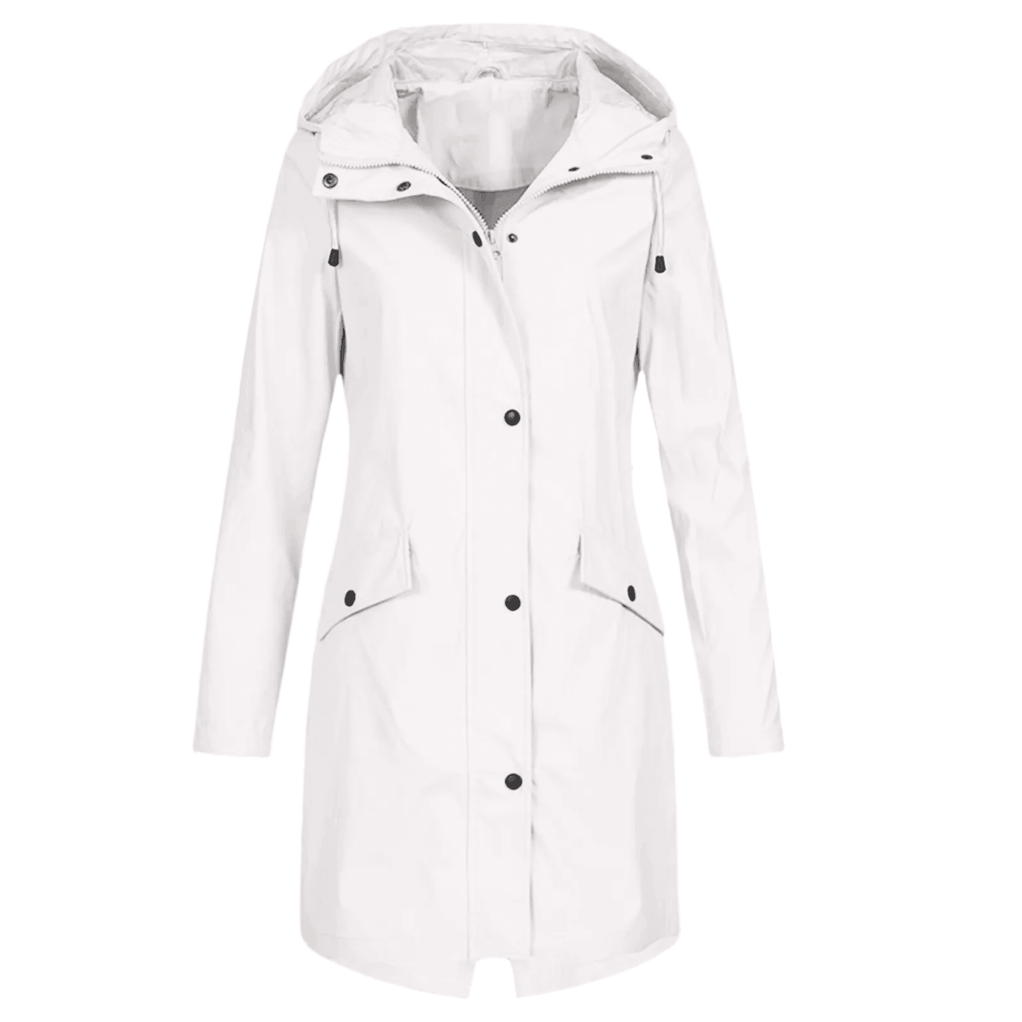 Women's Waterproof Long Rain Coat Jacket for All Weather - Rebooters