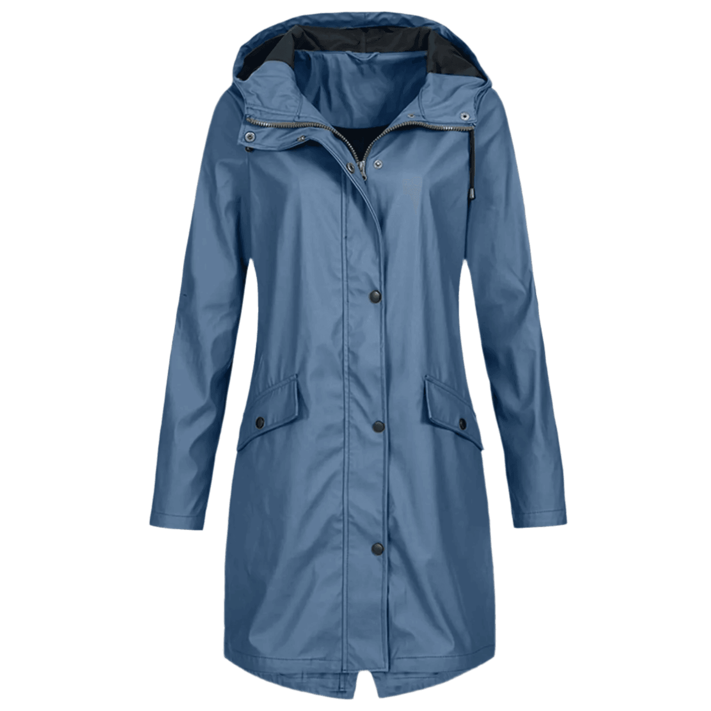 Women's Waterproof Long Rain Coat Jacket for All Weather - Rebooters