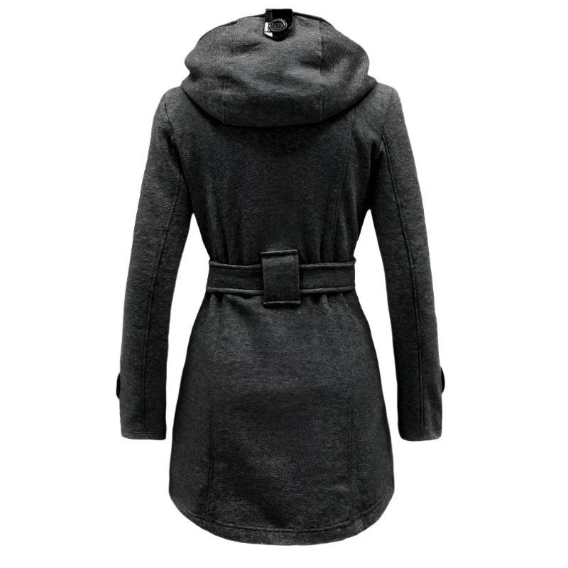 Womens Chic Hooded Peacoat for Stylish Warmth and Comfort - Rebooters