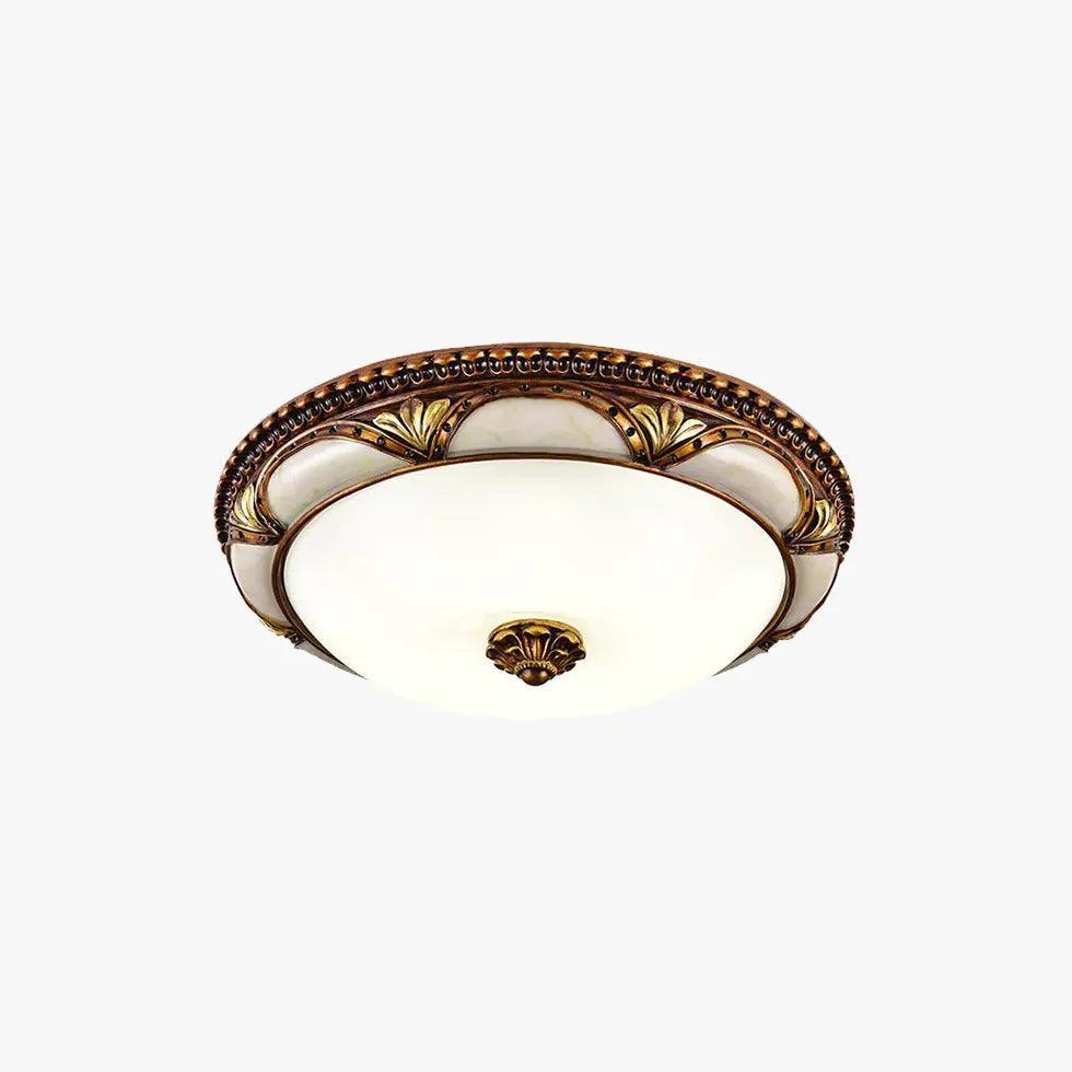 Brass Round Vintage Ceiling Light for Living Room Bedroom - Rebooters
