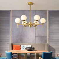 Multi-Light Spherical Glass Modern Chandelier for Living Room | Rebooters - Rebooters