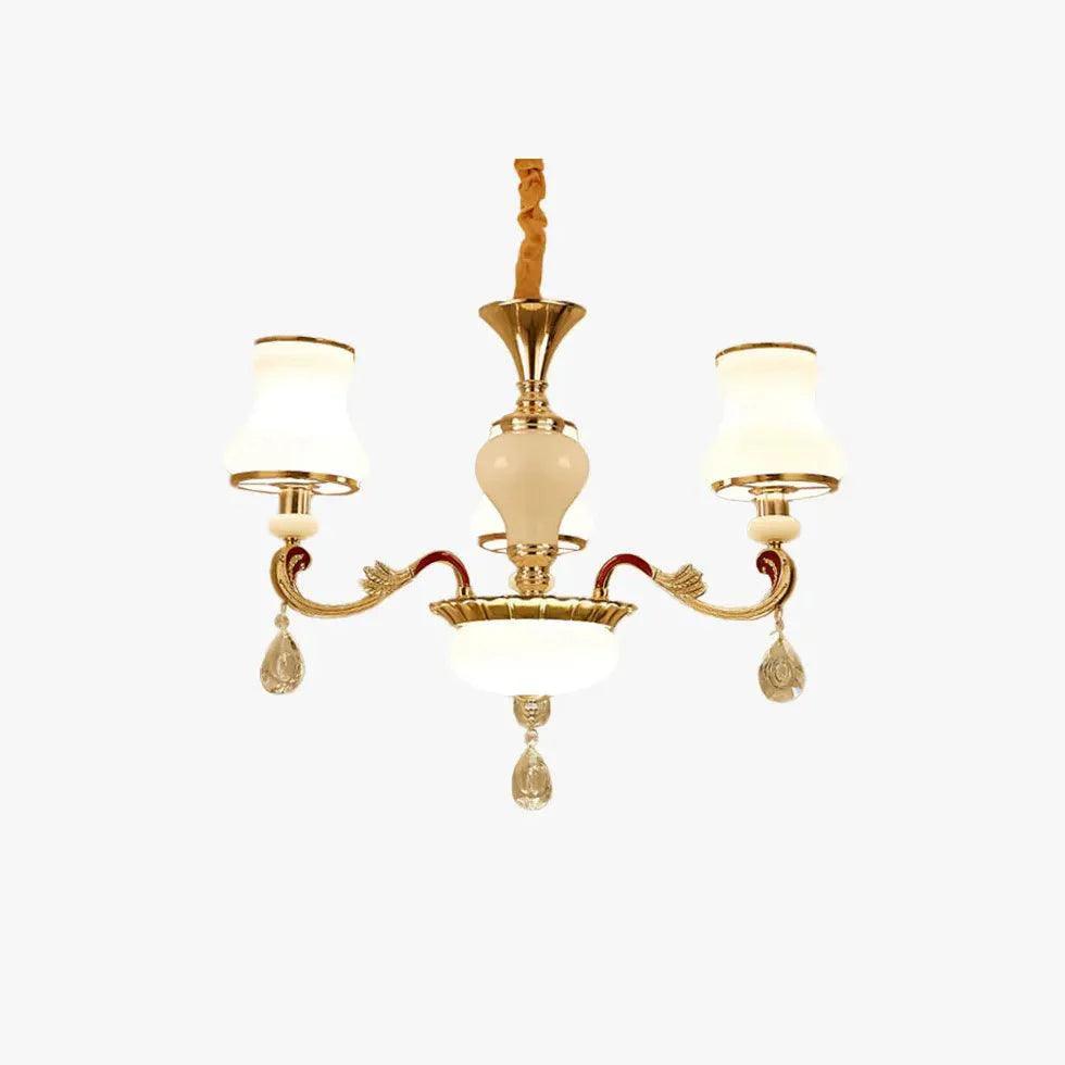 Multi-Arm Lampshade Vintage Chandelier for Elegant Spaces | Rebooters - Rebooters