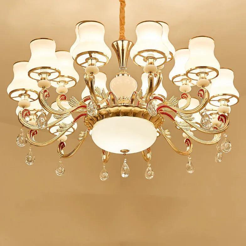 Multi-Arm Lampshade Vintage Chandelier for Elegant Spaces | Rebooters - Rebooters