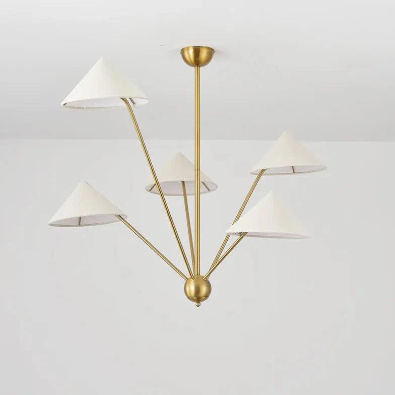 Multi-Arm Design Brass Living Room Chandelier Fixture | Rebooters - Rebooters