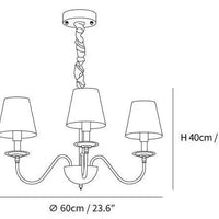 Multi-Light White Shade Gold Vintage Chandelier Pendant Light | Rebooters - Rebooters