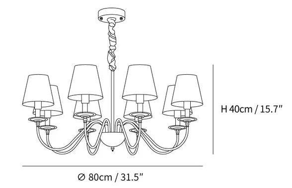Multi-Light White Shade Gold Vintage Chandelier Pendant Light | Rebooters - Rebooters