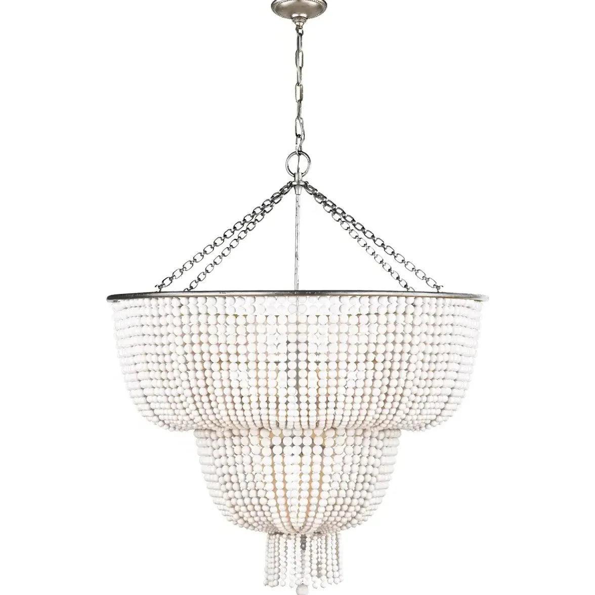 Multi-layered Crystal White Chandelier Pendant Light Fixture | Rebooters - Rebooters